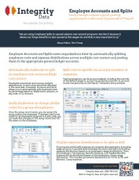 Employee Accounts and Splits Fact Sheet