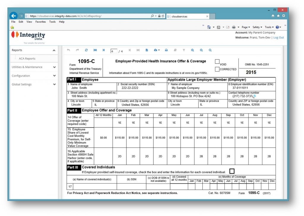 IntegrityData_IRS Form 1095-C