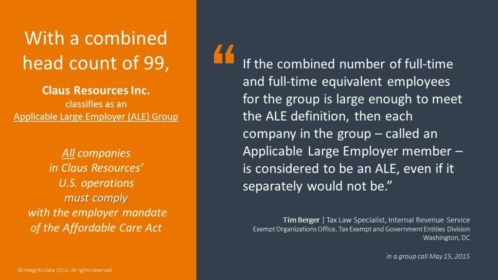ALE Group definition_Integrity Data ACA Compliance