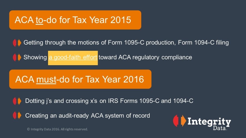 Good-faith reprieve for 1095-Cs_Integrity Data ACA Compliance