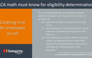 crediting ACA on-call hours_Integrity Data