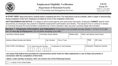 Form I-9 has Expired – Now What?