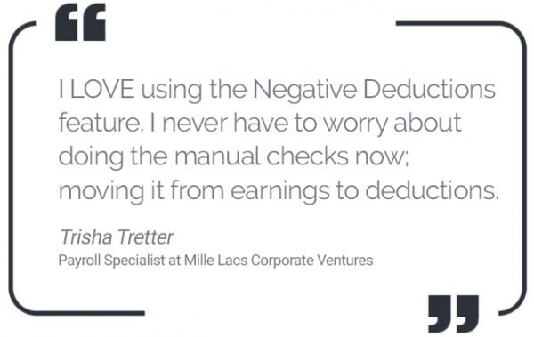Negative Deductions Enhancement Solution Testimonial from Mille Lacs