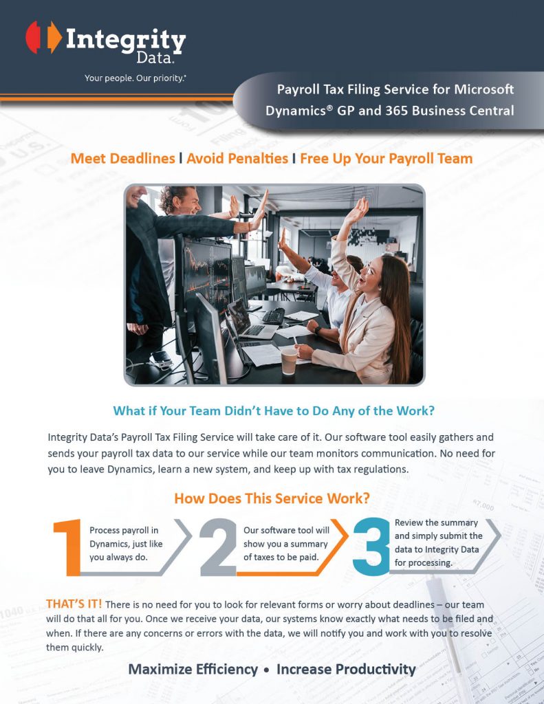 Payroll Tax Filing Brochure