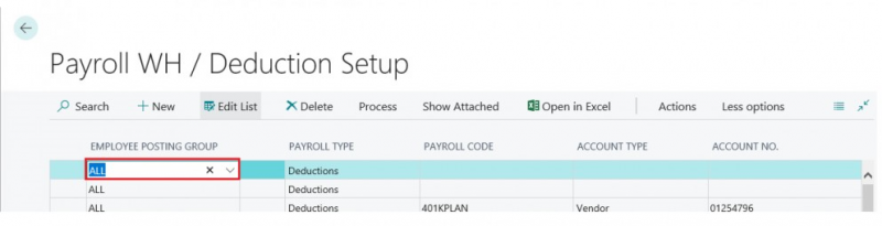 Payroll Code Posting Setup - Integrity Data