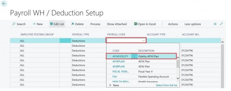 Payroll Code Posting Setup - Integrity Data