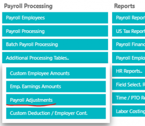 Payroll Adjustments - Integrity Data