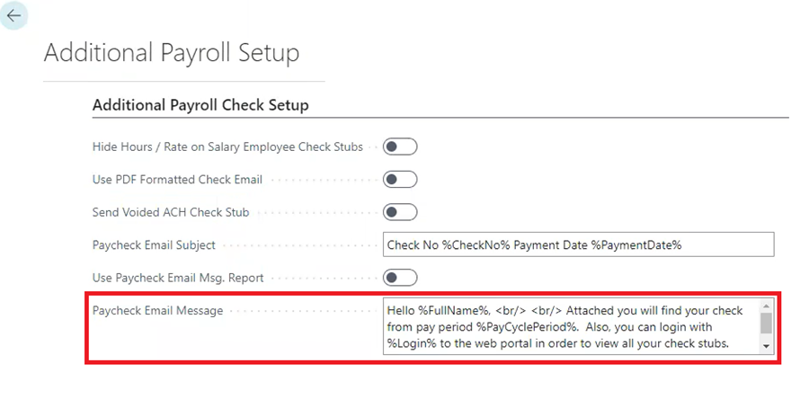 paycheck email message paycheck email message